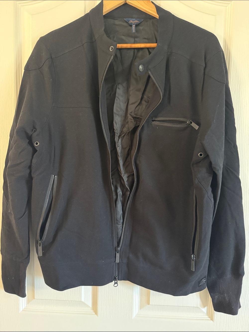 Good Man Brand Black Zip-Up Bomber Jacket